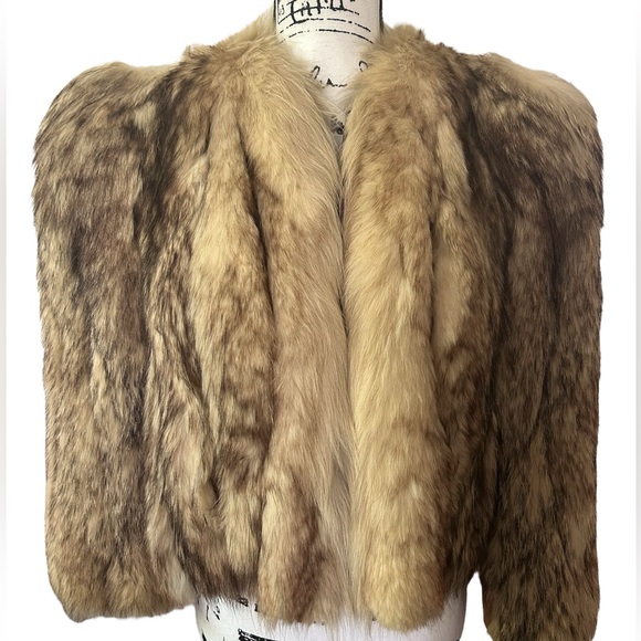 1980s Vintage Authentic Silver Fox Fur Jacket - Picture 1 of 11